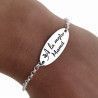 Pulsera de Mamá con Mensaje "A la mejor Mamá" en Plata de Ley 925mls
