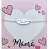 Pulsera de Mamá con Mensaje "A la mejor Mamá" en Plata de Ley 925mls