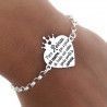 Pulsera de Mamá Corona con Mensaje en Plata de Ley 925mls