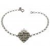 Pulsera de Mamá Corona con Mensaje en Plata de Ley 925mls