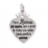 Colgante de Mamá Corona con Mensaje en Plata de Ley 925mls