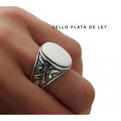 Sello de Caballero Ovalado en Plata de Ley 925mls