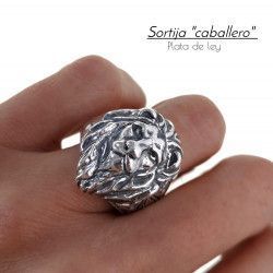 Sello de Caballero Cabeza de León en Plata de Ley 925mls