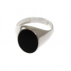 Sello de Caballero Ovalado Esmaltado en Plata de Ley 925mls