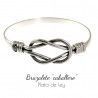 Pulsera Rígida de Caballero de Nudo en Plata de Ley 925mls