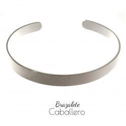 Pulsera Rígida de Caballero Lisa en Plata de Ley 925mls
