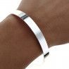 Pulsera Rígida de Caballero Lisa en Plata de Ley 925mls