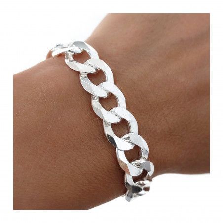 Pulsera Cubana de Caballero en Plata de Ley 925mls