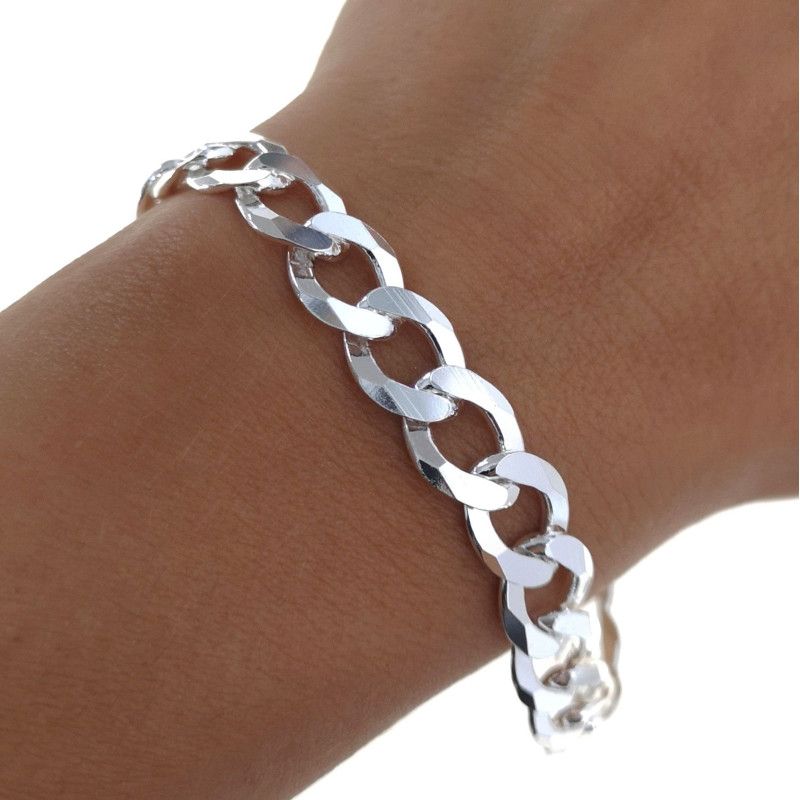 Pulsera Cubana de Caballero en Plata de Ley 925mls