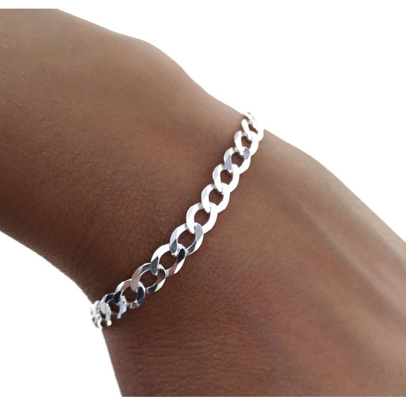 Pulsera Cubana de Caballero en Plata de Ley 925mls
