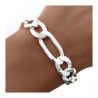 Pulsera de Caballero Alternada 3+1 en Plata de Ley 925mls