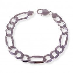 Pulsera de Caballero Alternada 3+1 en Plata de Ley 925mls