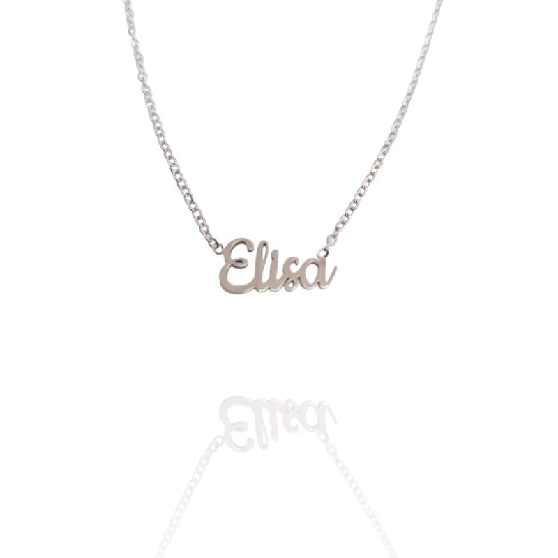 Collar con nombre de Elisa en Acero Hipoalergénico 316l