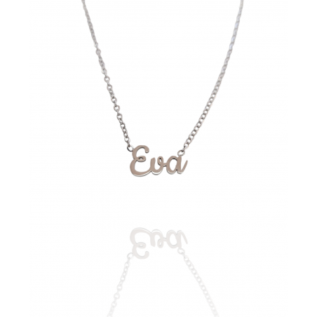 Collar con nombre de Eva en Acero Hipoalergénico 316l