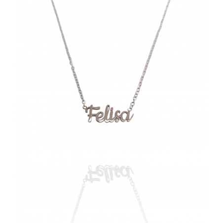 Collar con nombre de Felisa en Acero Hipoalergénico 316l