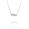 Collar con nombre de Felisa en Acero Hipoalergénico 316l