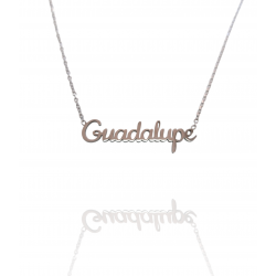 Collar con nombre de Guadalupe en Acero Hipoalergénico 316l