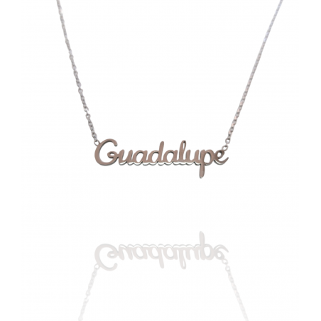Collar con nombre de Guadalupe en Acero Hipoalergénico 316l