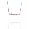 Collar con nombre de Herminia en Acero Hipoalergénico 316l