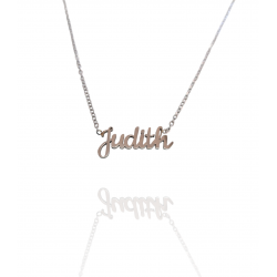 Collar con nombre de Judith en Acero Hipoalergénico 316l