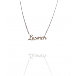 Collar con nombre de Leonor en Acero Hipoalergénico 316l