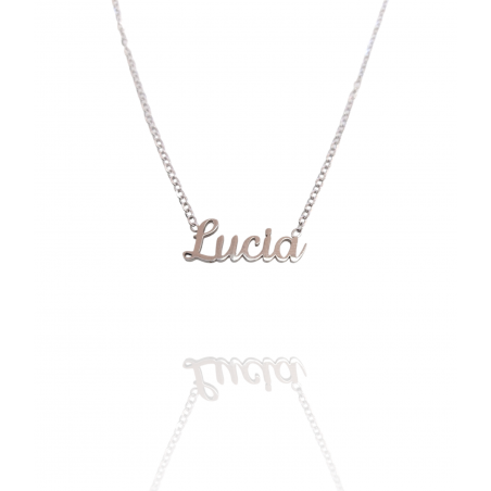 Collar con nombre de Lucía en Acero Hipoalergénico 316l