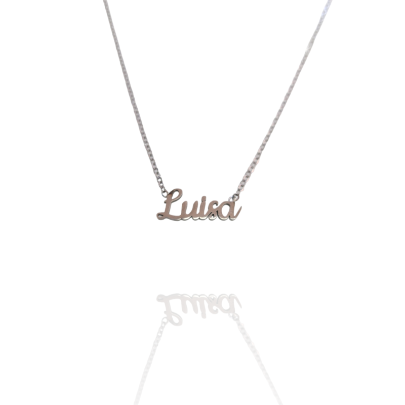 Collar con nombre de Luisa en Acero Hipoalergénico 316l