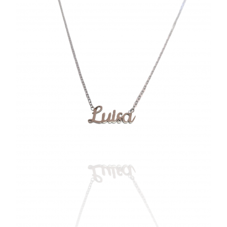 Collar con nombre de Luisa en Acero Hipoalergénico 316l