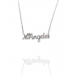 Collar con nombre de MªÁngeles en Acero Hipoalergénico 316l