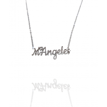 Collar con nombre de MªÁngeles en Acero Hipoalergénico 316l