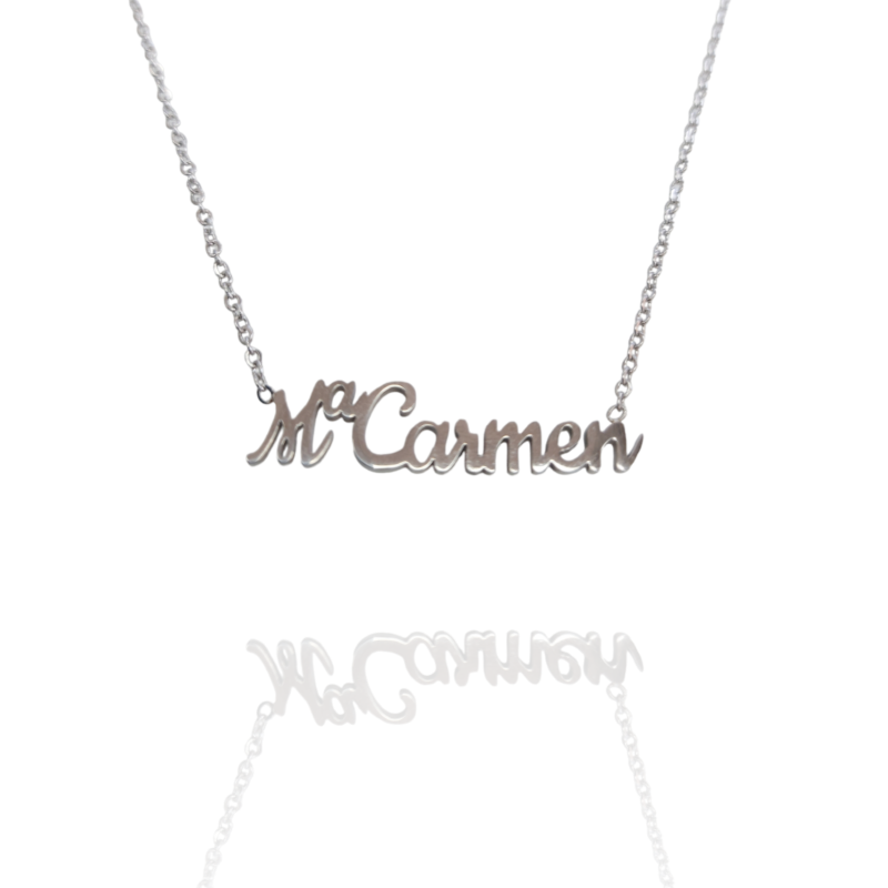 Collar con nombre de MªCarmen en Acero Hipoalergénico 316l