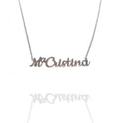 Collar con nombre de MªCristina en Acero Hipoalergénico 316l