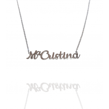 Collar con nombre de MªCristina en Acero Hipoalergénico 316l