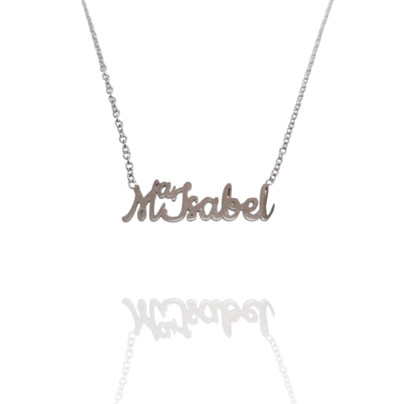 Collar con nombre de MªIsabel en Acero Hipoalergénico 316l