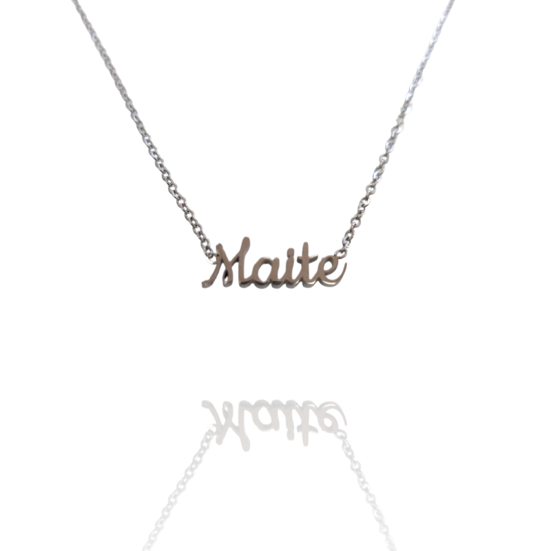 Collar con nombre de Maite en Acero Hipoalergénico 316l