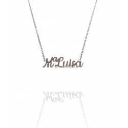 Collar con nombre de MªLuisa en Acero Hipoalergénico 316l