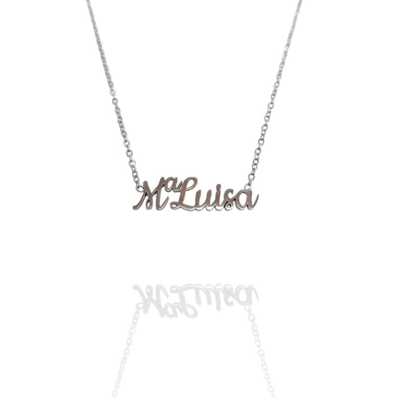 Collar con nombre de MªLuisa en Acero Hipoalergénico 316l