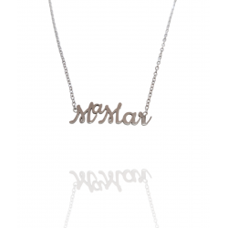 Collar con nombre de MªMar en Acero Hipoalergénico 316l