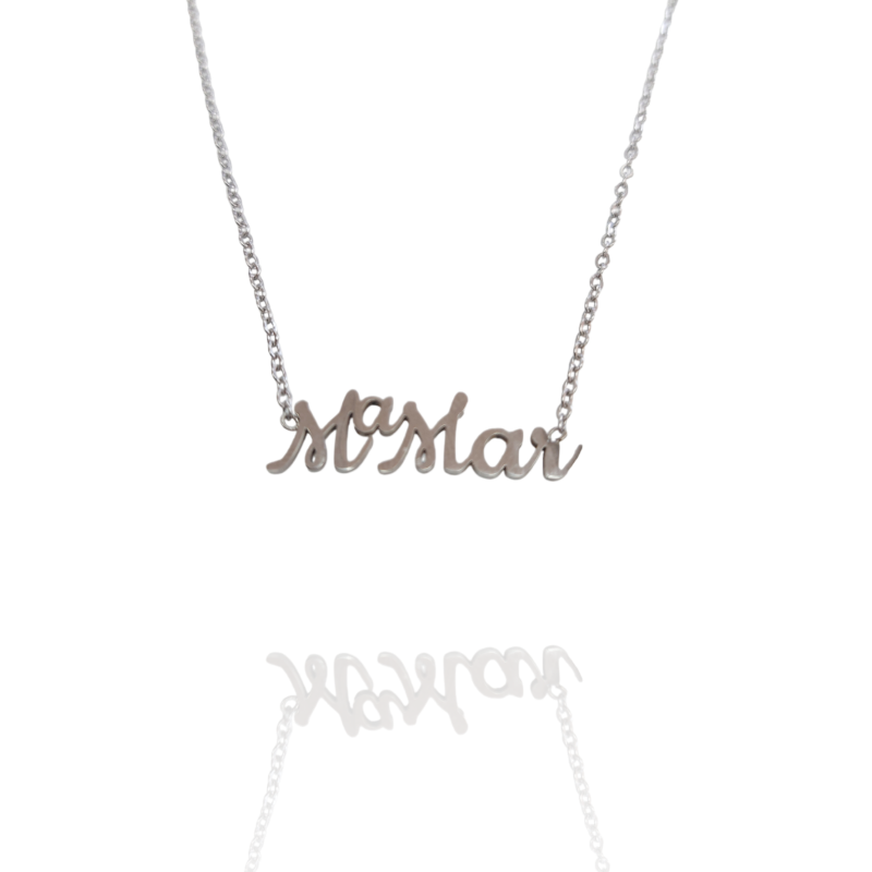 Collar con nombre de MªMar en Acero Hipoalergénico 316l