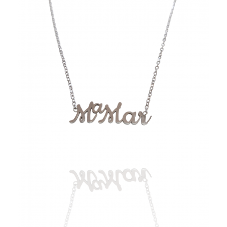 Collar con nombre de MªMar en Acero Hipoalergénico 316l