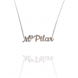 Collar con nombre de MªPilar en Acero Hipoalergénico 316l