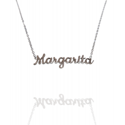 Collar con nombre de Margarita en Acero Hipoalergénico 316l