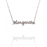 Collar con nombre de Margarita en Acero Hipoalergénico 316l