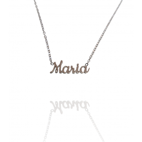 Collar con nombre de María en Acero Hipoalergénico 316l