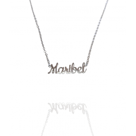 Collar con nombre de Maribel en Acero Hipoalergénico 316l