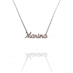 Collar con nombre de Marina en Acero Hipoalergénico 316l
