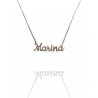 Collar con nombre de Marina en Acero Hipoalergénico 316l