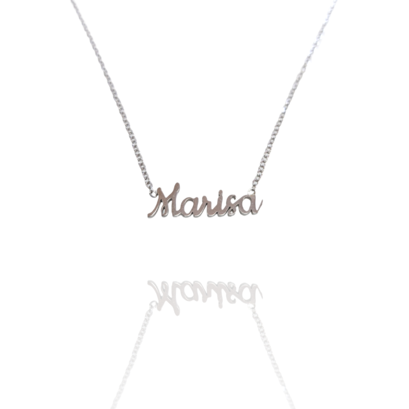 Collar con nombre de Marisa en Acero Hipoalergénico 316l