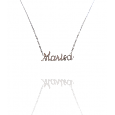 Collar con nombre de Marisa en Acero Hipoalergénico 316l