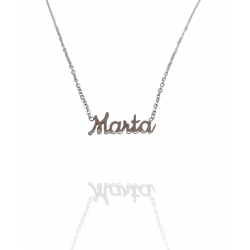 Collar con nombre de Marta en Acero Hipoalergénico 316l